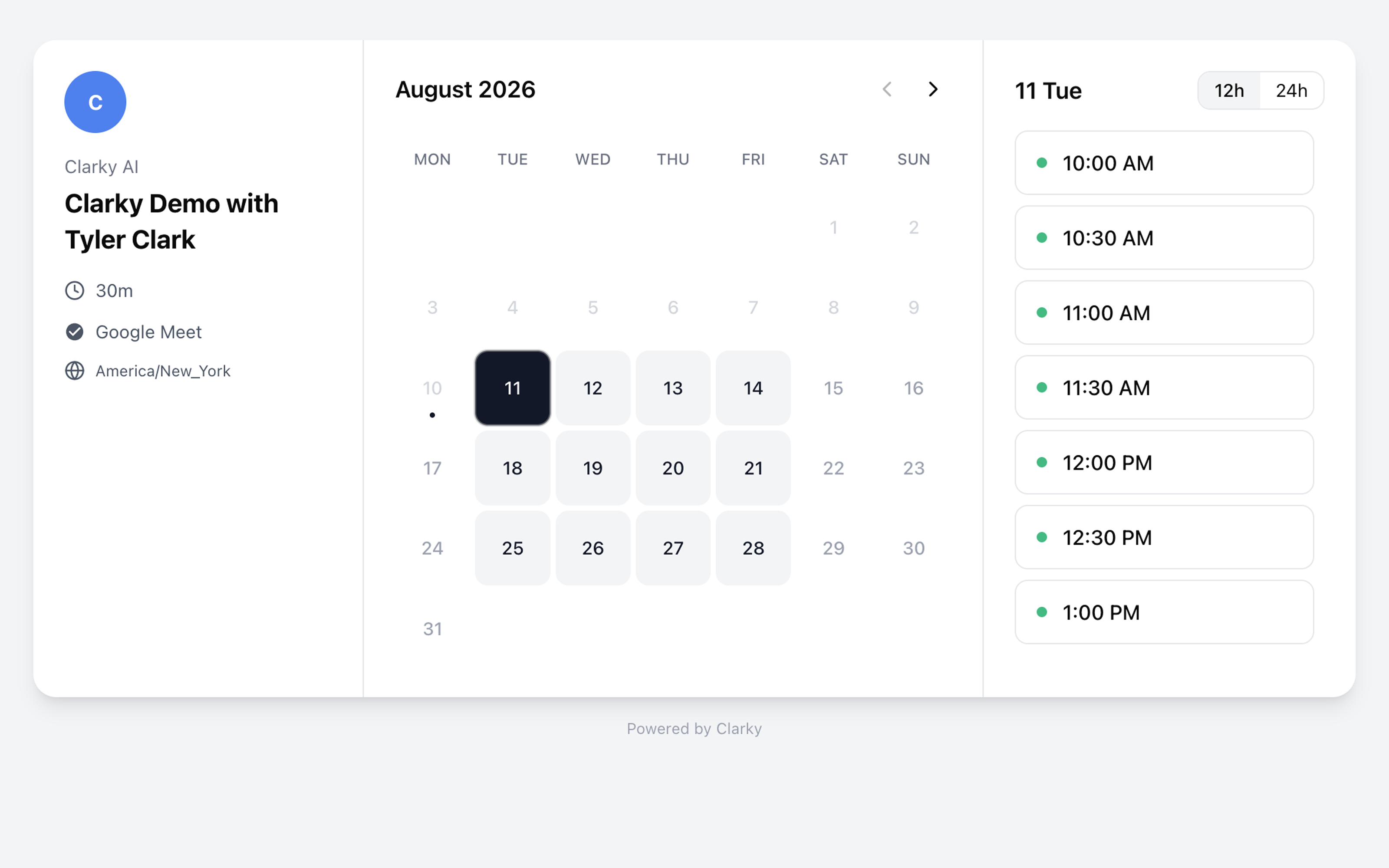 Booking